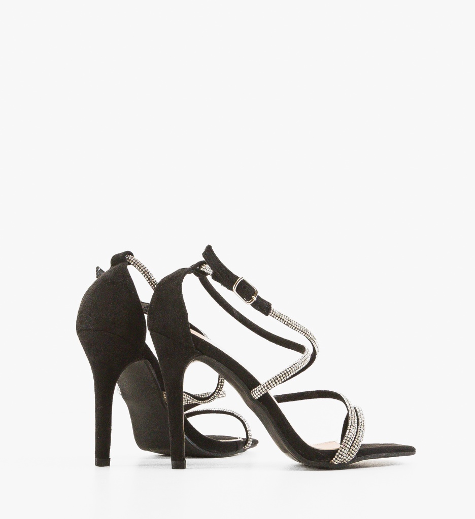 Sandale cu toc Jensen Negre - 2 | YEO