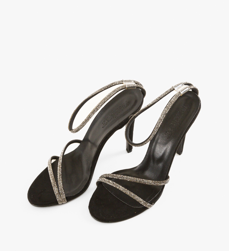 Sandale cu toc Kajus Negre - 3 | YEO