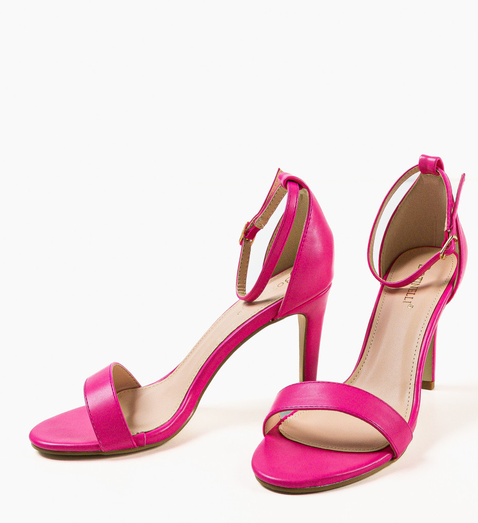 Sandale cu toc Rekoman Fuchsia - 5 | YEO