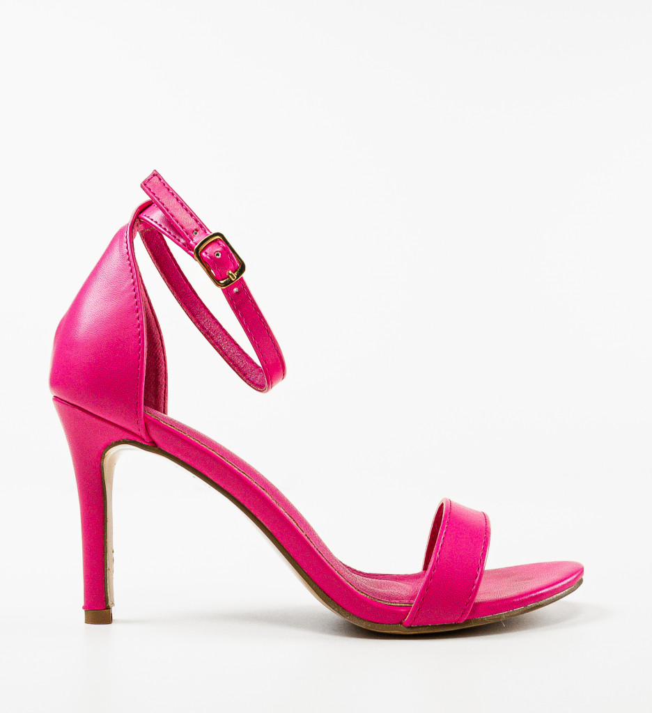 Sandale cu toc Simoda Fuchsia - 4 | YEO