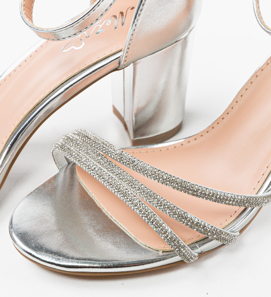 Poze Sandale dama Cerry Argintii depurtat.ro 