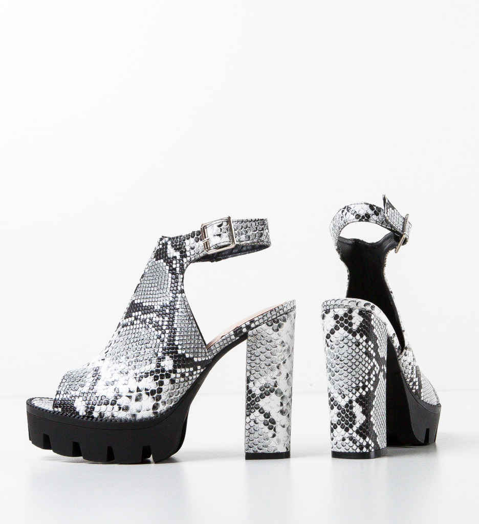 Poze Sandale dama Sloan Albe depurtat.ro 