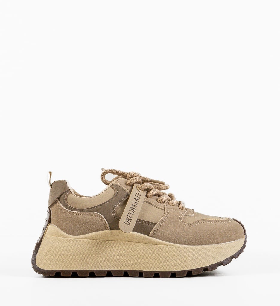 Sneakers dama Belladon Khaki - 4 | YEO