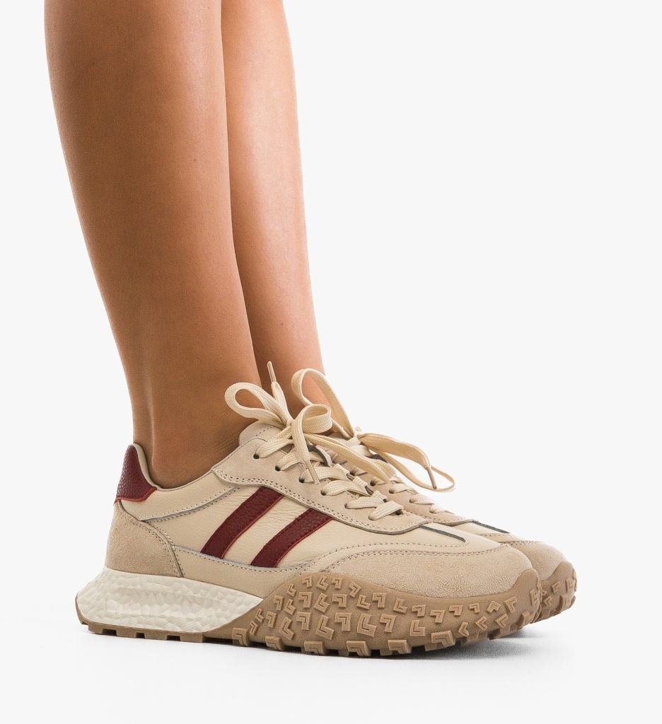 Sneakers dama Forale Bej - 4 | YEO