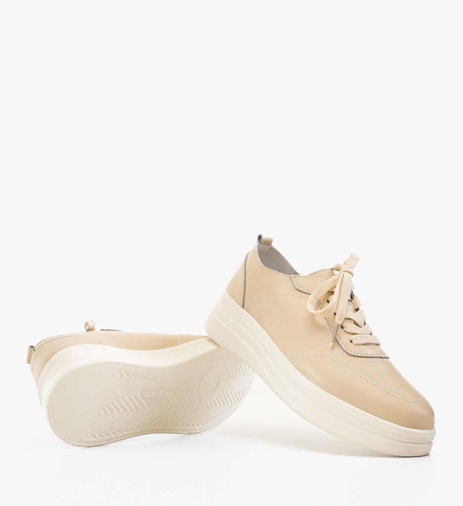 Sneakers Dama Haley Bej - 4 | YEO