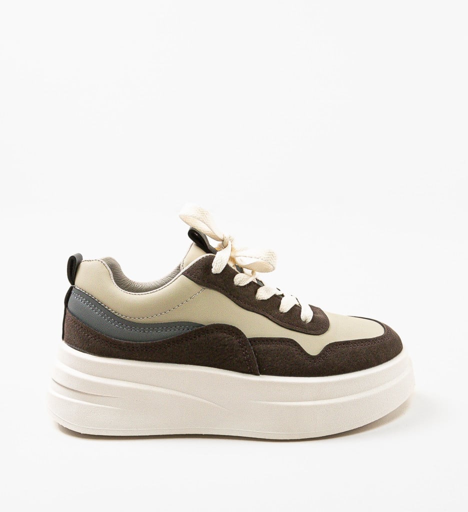 Sneakers dama Oradela Khaki - 3 | YEO