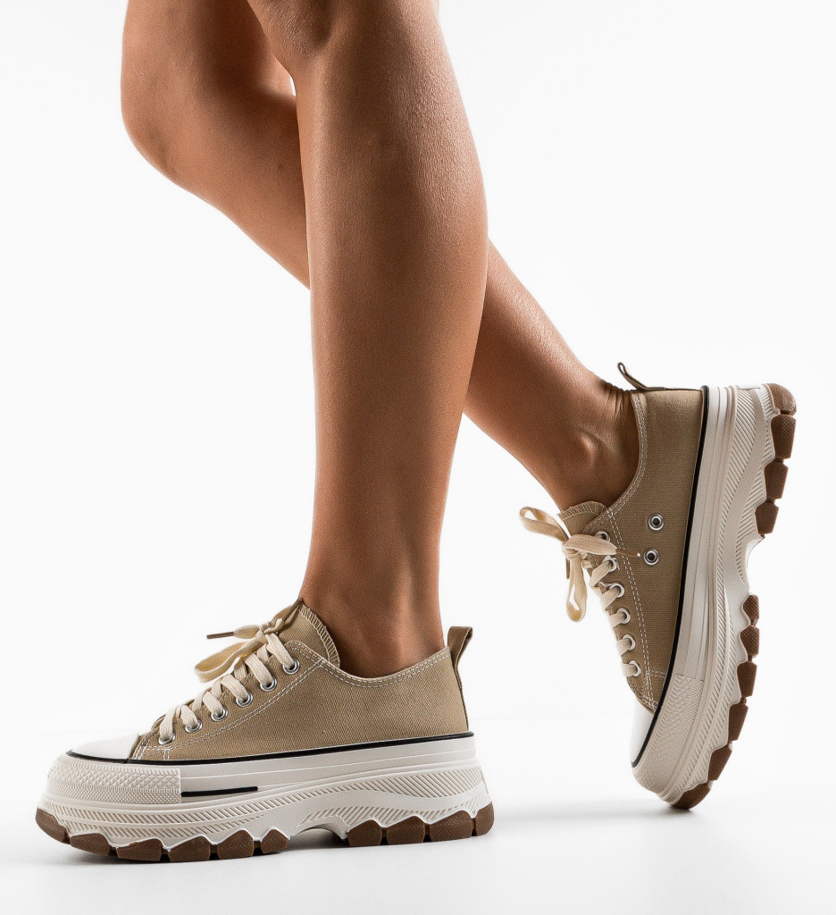 Sneakers dama Ponce Khaki - 1 | YEO