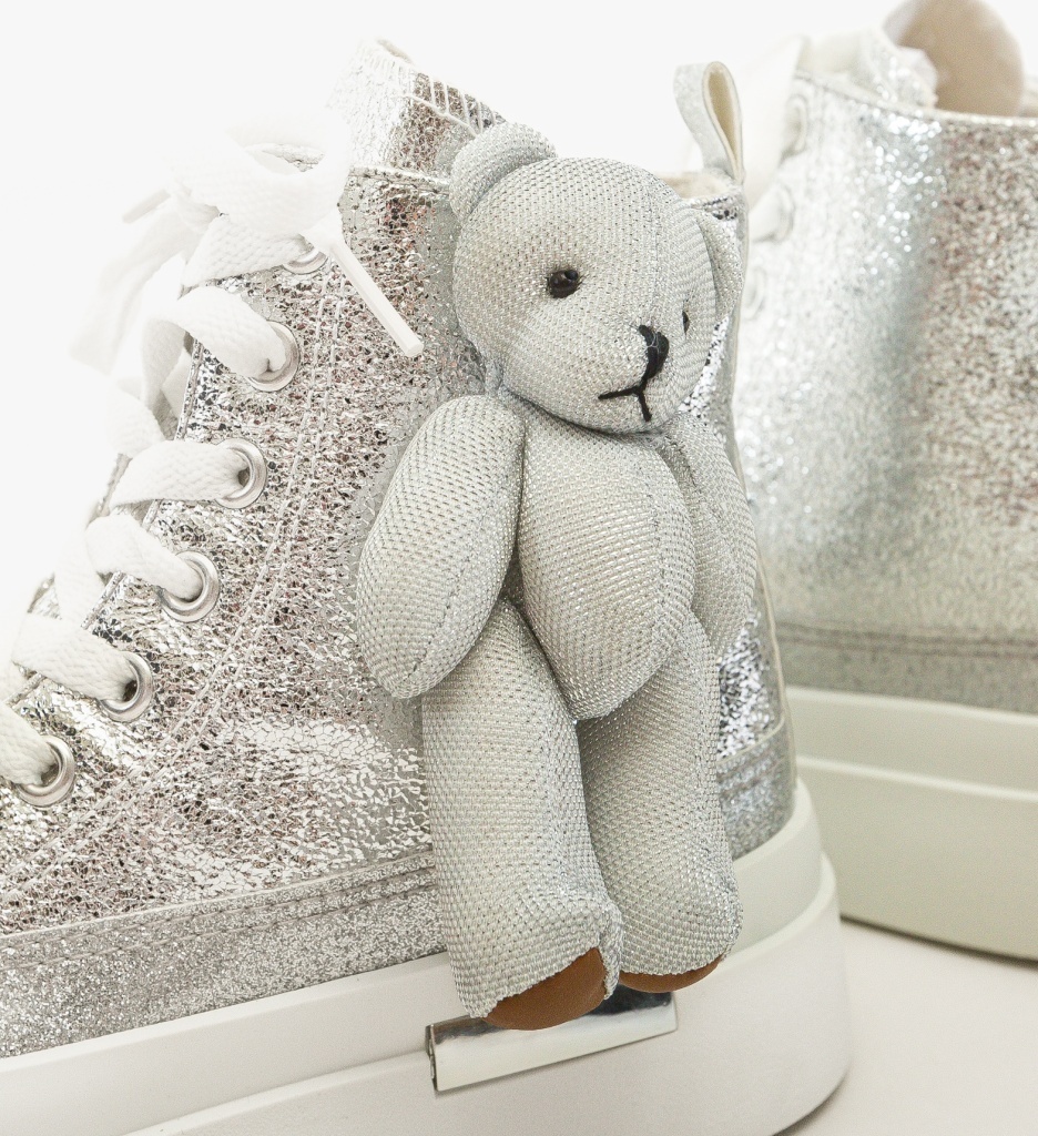 Sneakers dama Serena Argintii - 4 | YEO