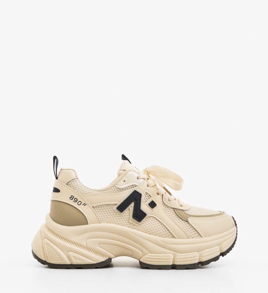 Sneakers dama Serigiu Bej 2 - 2 | YEO