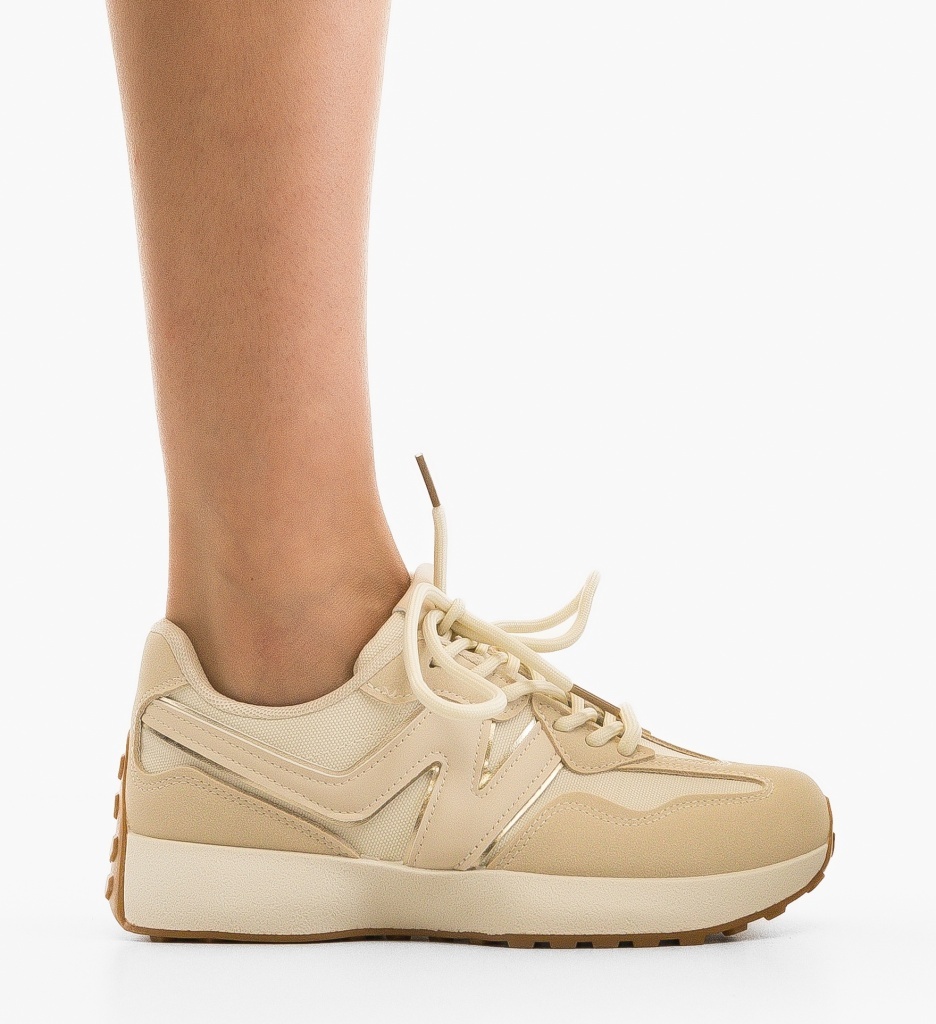 Sneakers dama Sharad Bej - 5 | YEO