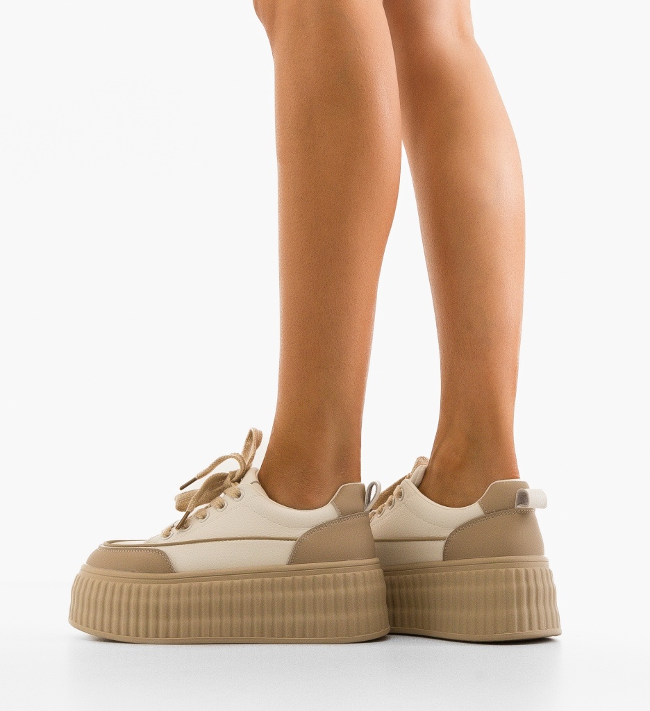 Sneakers dama Staty Bej - 1 | YEO