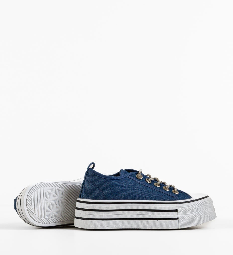 Sneakers dama Steaia Albastri - 4 | YEO