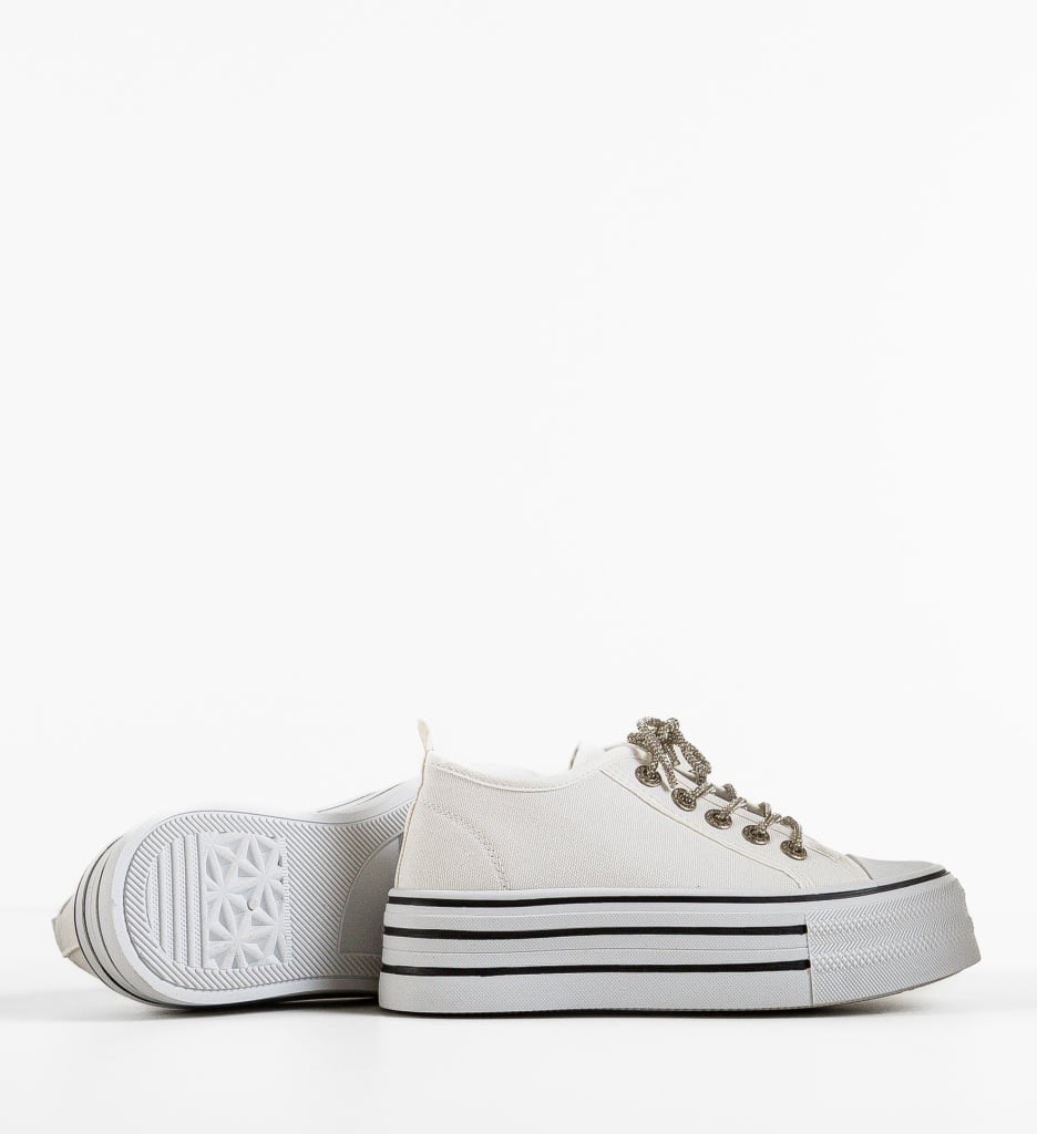 Sneakers dama Steaia Albi - 3 | YEO