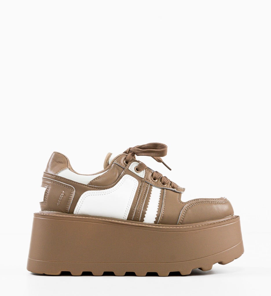 Sneakers dama Zakar Khaki - 4 | YEO