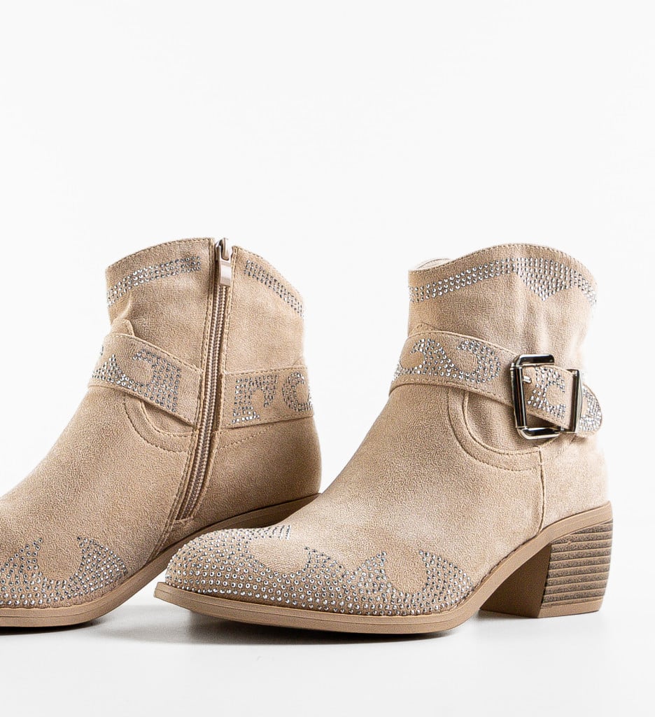 Botine dama Adams Bej - 4 | YEO