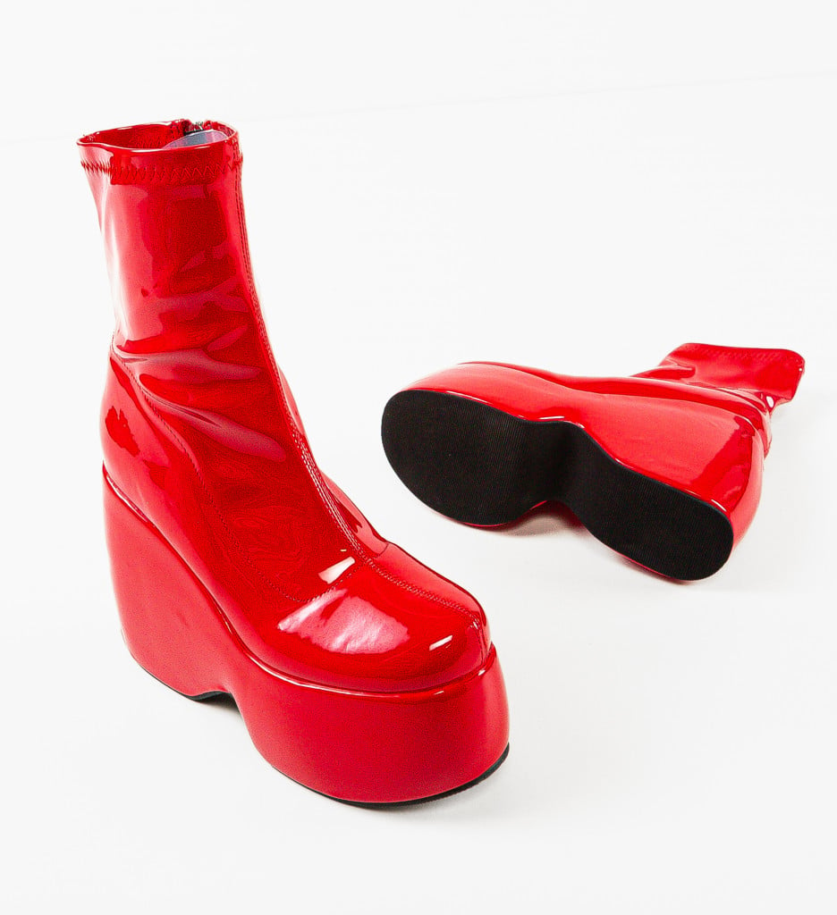 Botine dama Cosmo Rosii - 5 | YEO