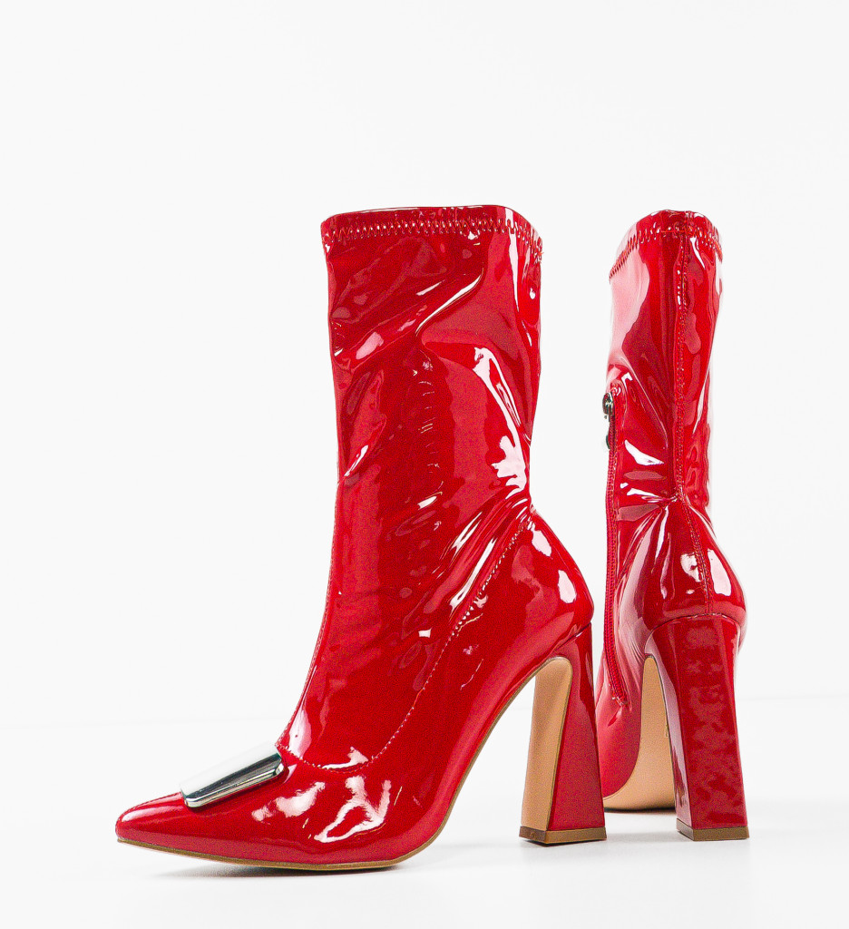 Poze Botine dama Ilenia Rosii depurtat.ro 