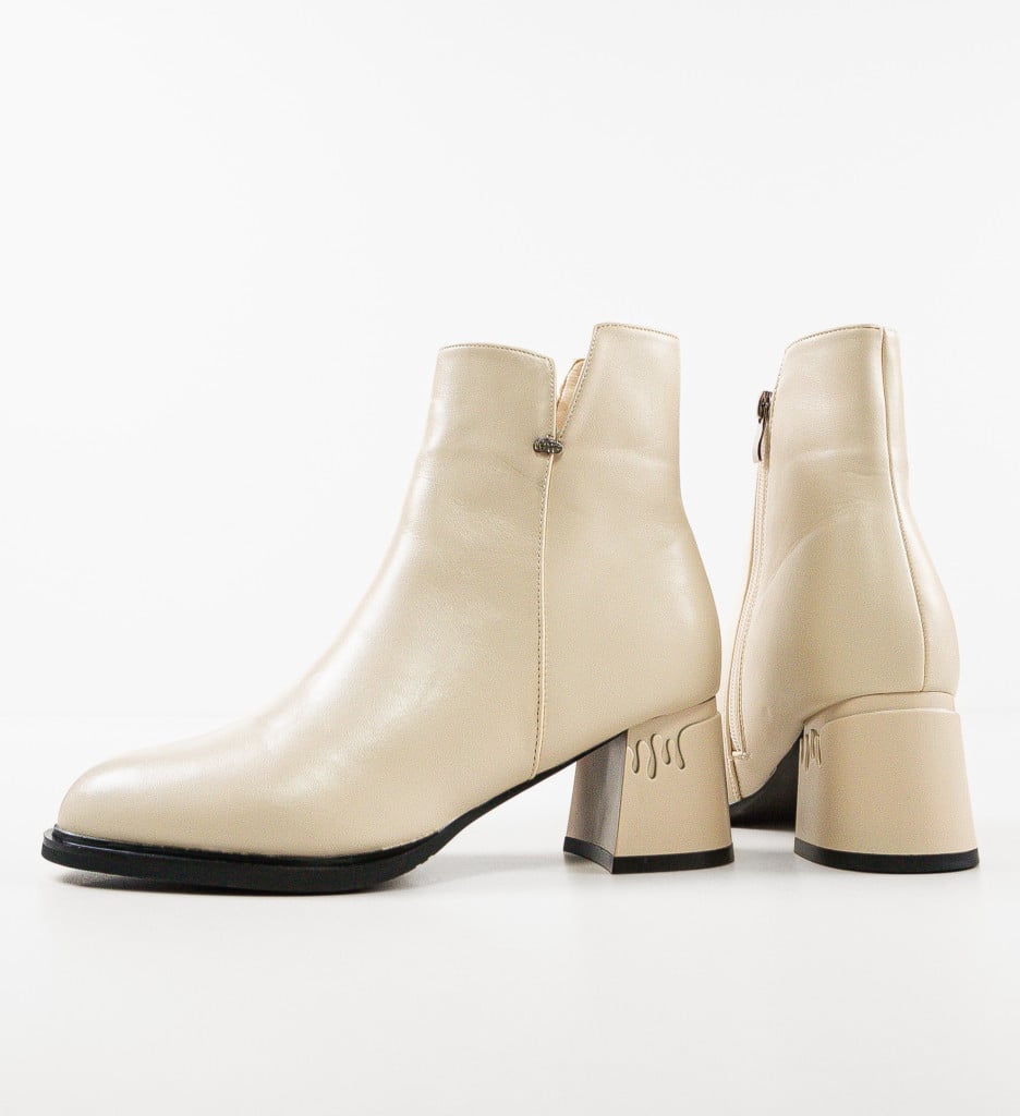 Botine dama Isadora Bej - 5 | YEO