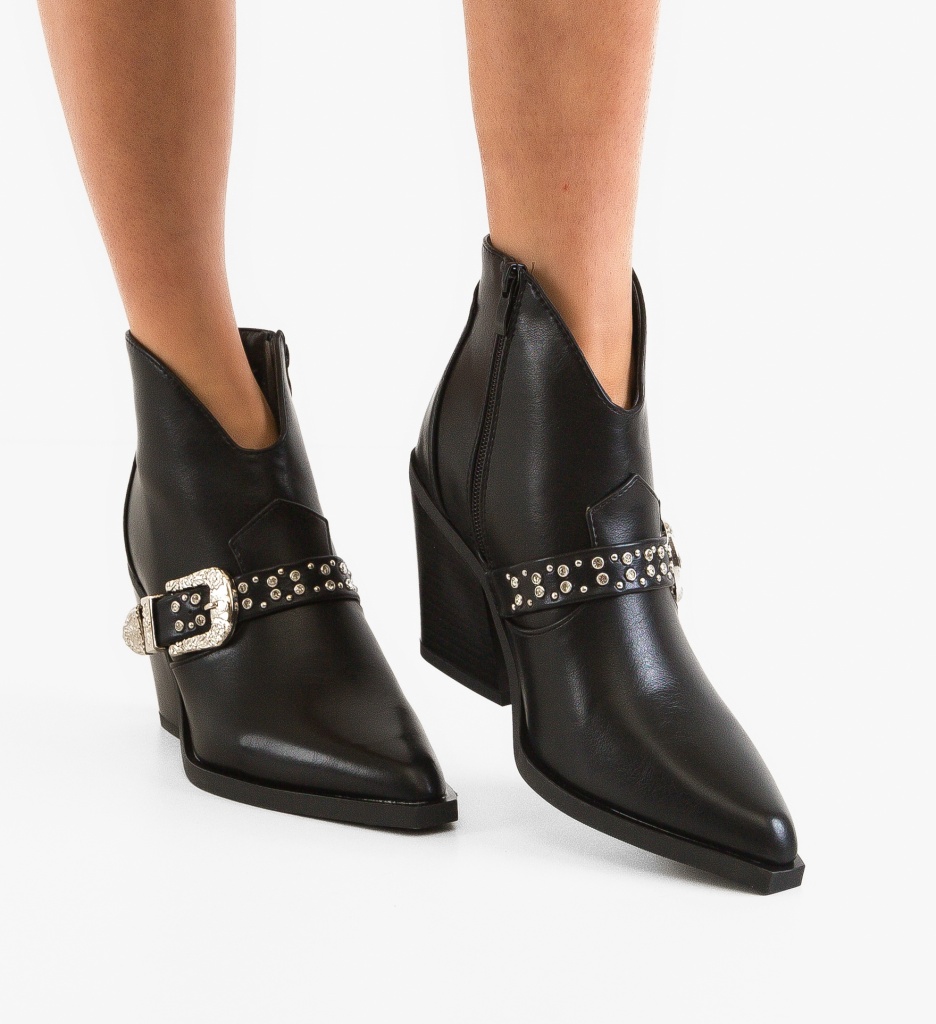 Botine dama Leigh Negre