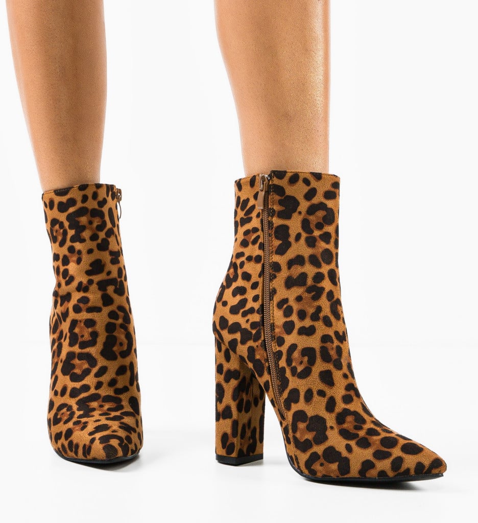 Botine dama Leo Animal Print - 1 | YEO