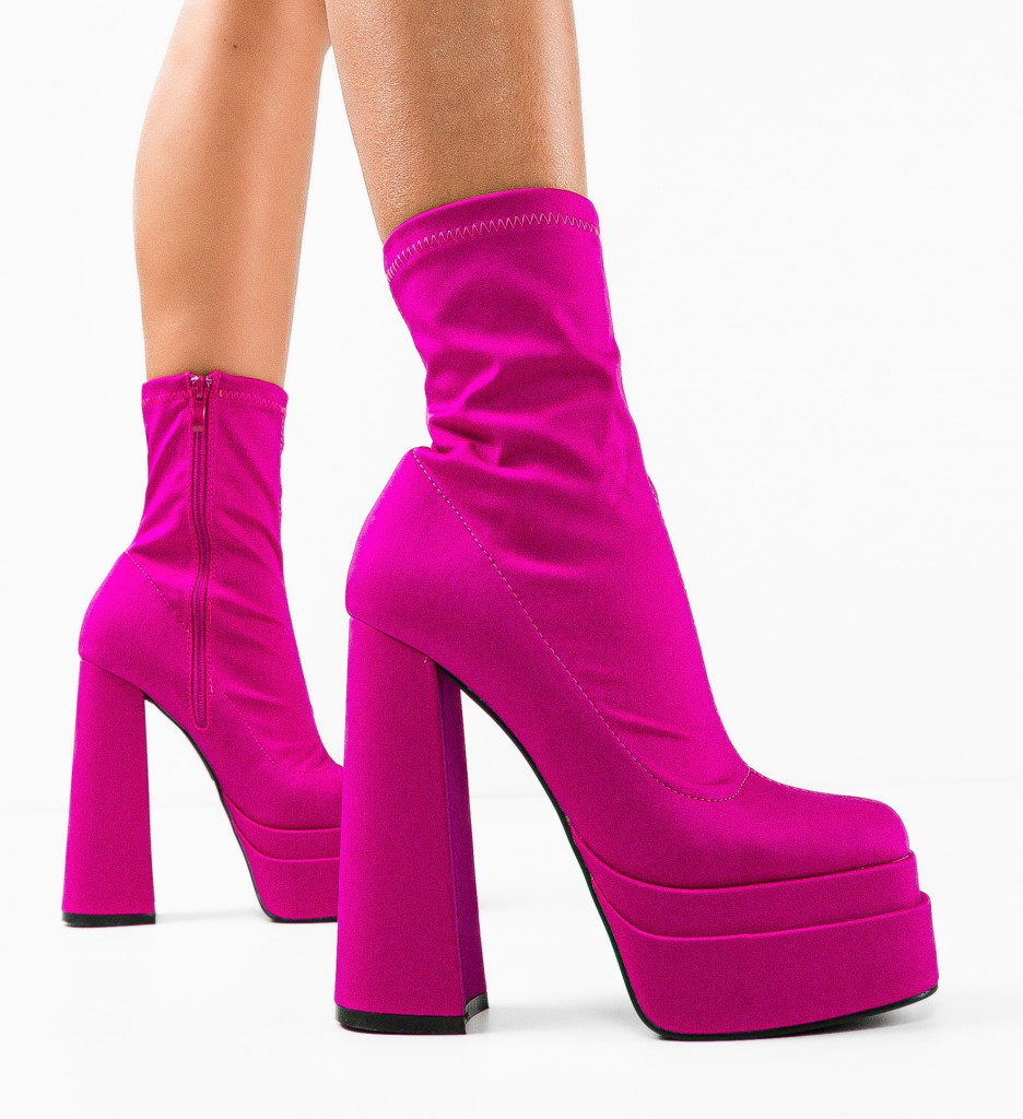 Botine dama Platona Fuchsia - 3 | YEO