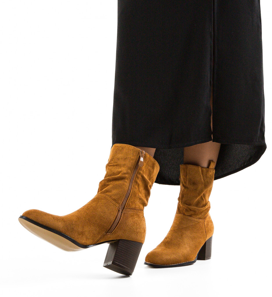 Botine dama Tasni Camel - 3 | YEO