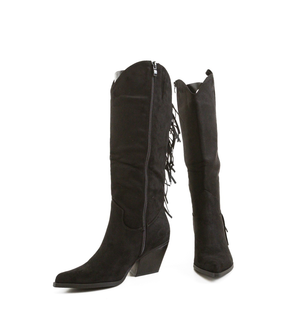 Cizme dama Franj Negre - 3 | YEO