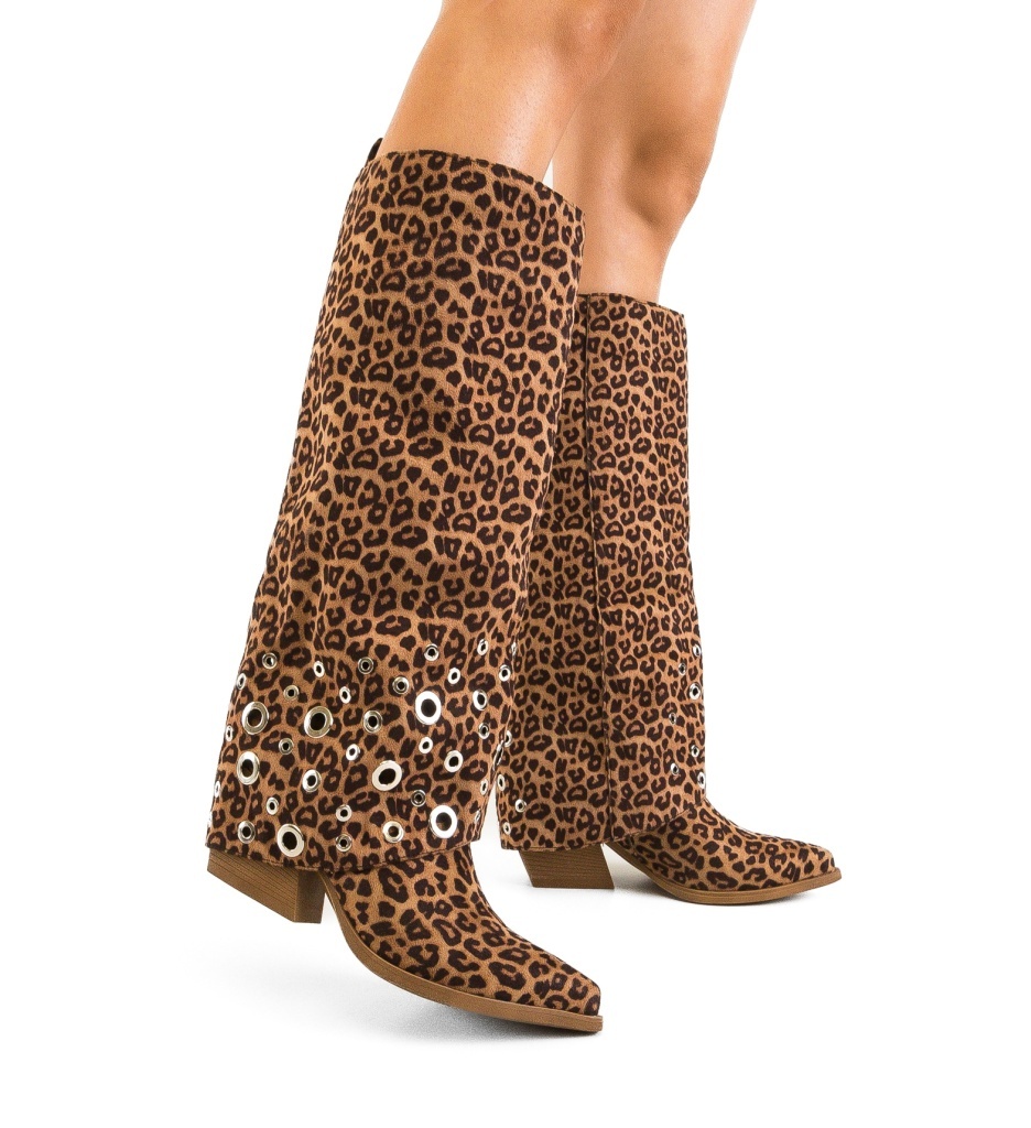 Cizme dama Leop Print - 1 | YEO