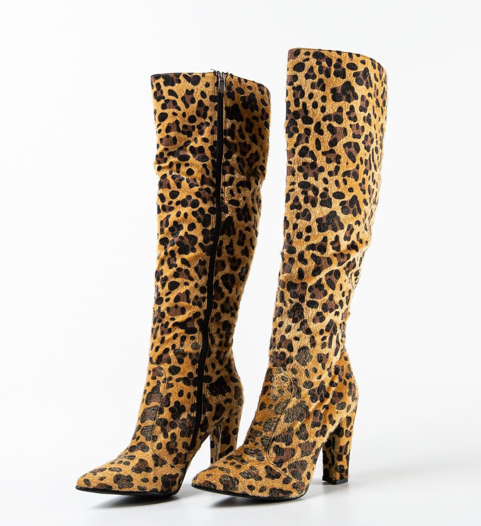 Cizme dama Maggie Leopard - 5 | YEO