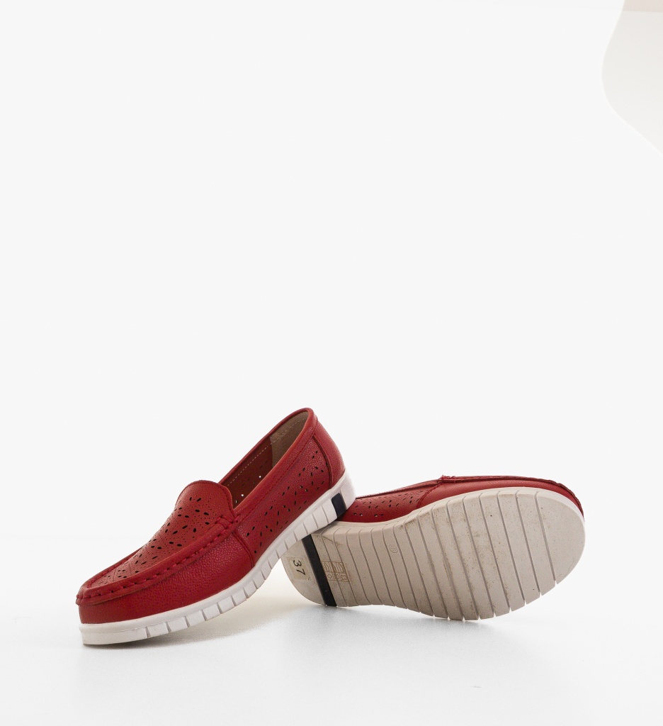 Espadrile dama Skrell Rosii - 4 | YEO