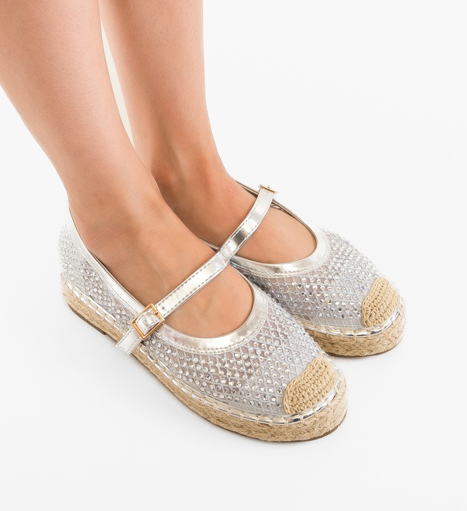 Espadrile dama Vera Argintii - 2 | YEO
