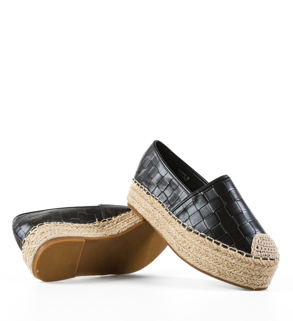 Poze Espadrile dama Wanda Negre DePurtat