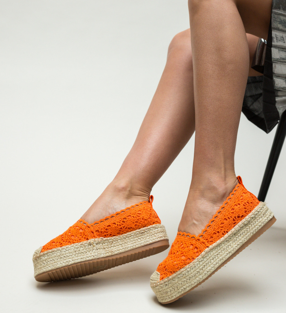 Espadrile Weber Portocalii - 4 | YEO