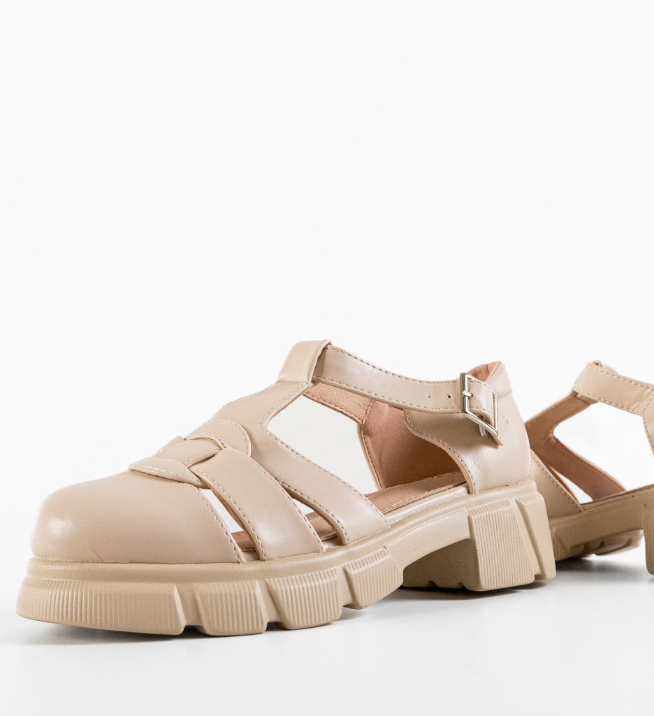 Pantofi Casual Amilia Bej - 5 | YEO