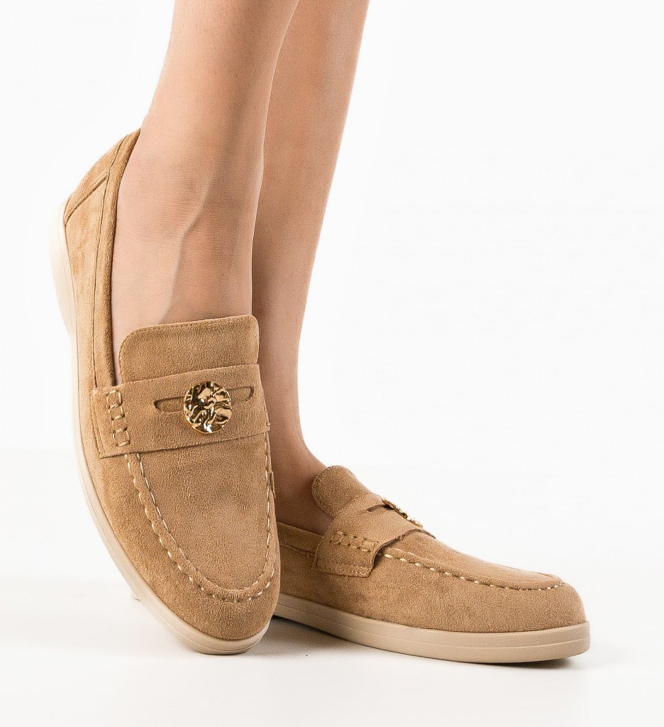 Pantofi casual dama Citrin Camel - 1 | YEO