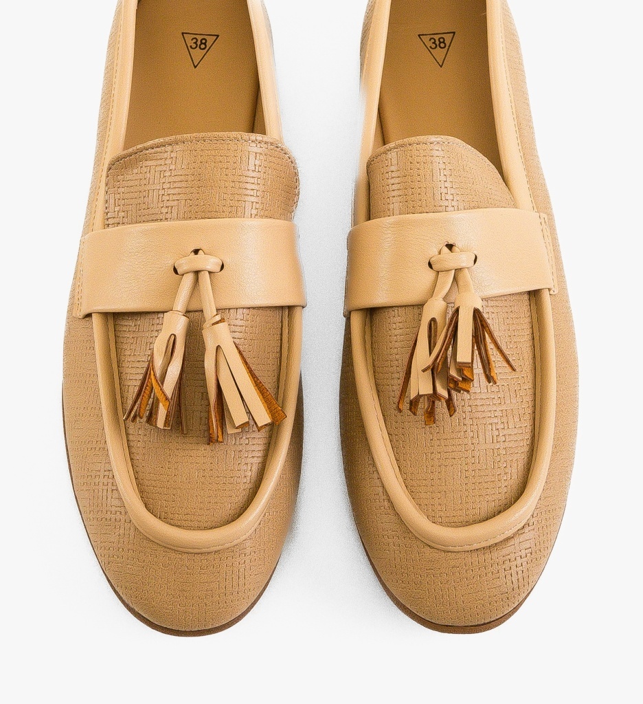 Pantofi casual dama Singleto Bej - 4 | YEO