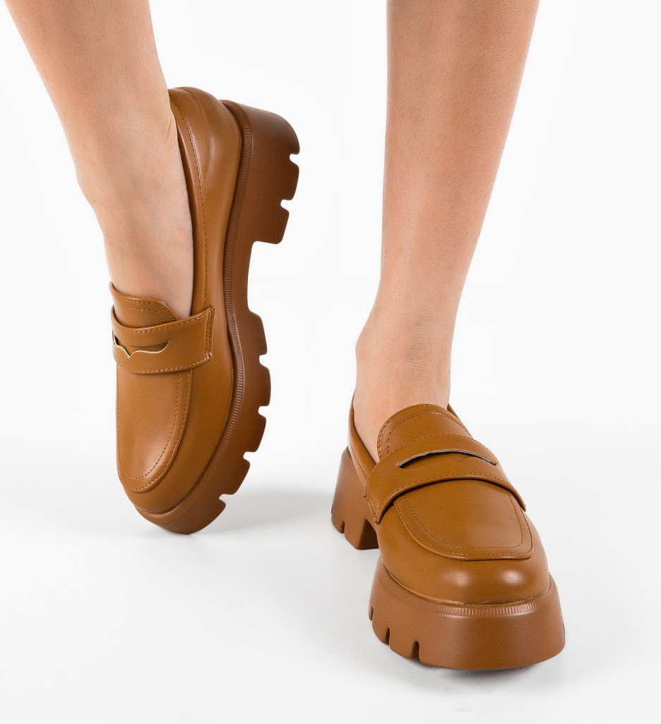 Pantofi Casual Lea Camel - 1 | YEO