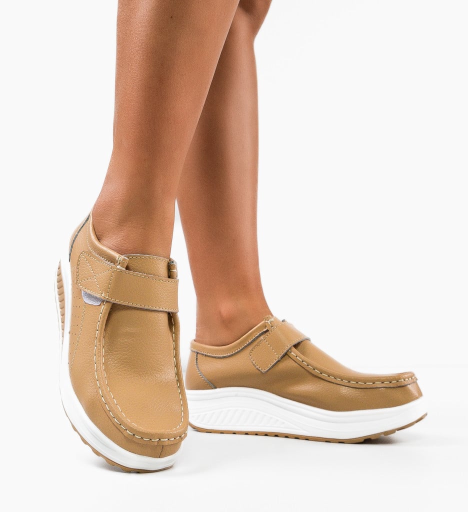 Pantofi Casual Marko Camel - 3 | YEO