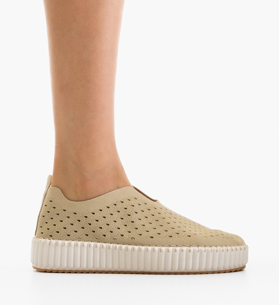 Pantofi Casual Ralla Bej - 4 | YEO
