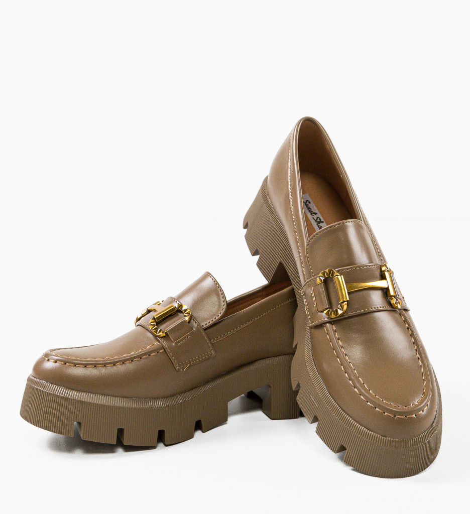 Pantofi Casual Spencer Khaki - 5 | YEO