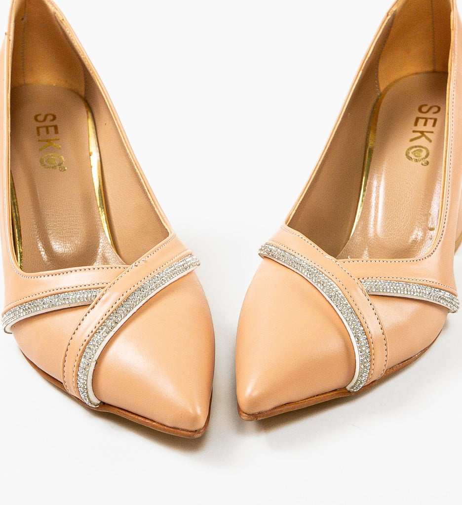 Pantofi dama Crysta Nude - 5 | YEO