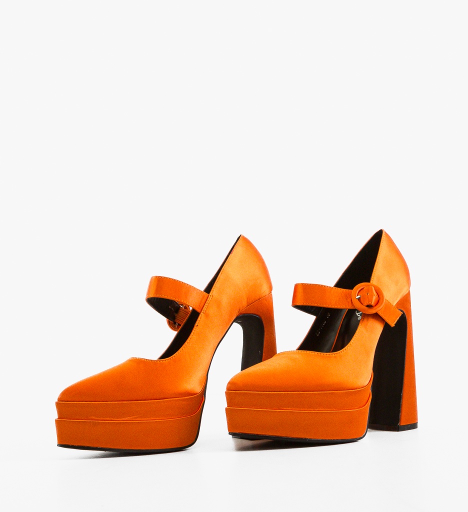 Pantofi dama Fobol Portocalii - 4 | YEO