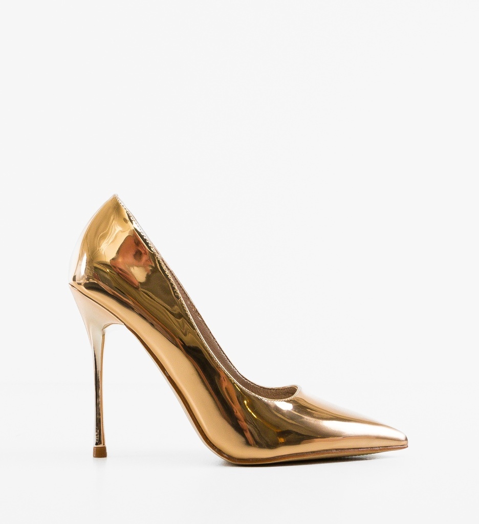 Pantofi stiletto Helar Aurii - 5 | YEO