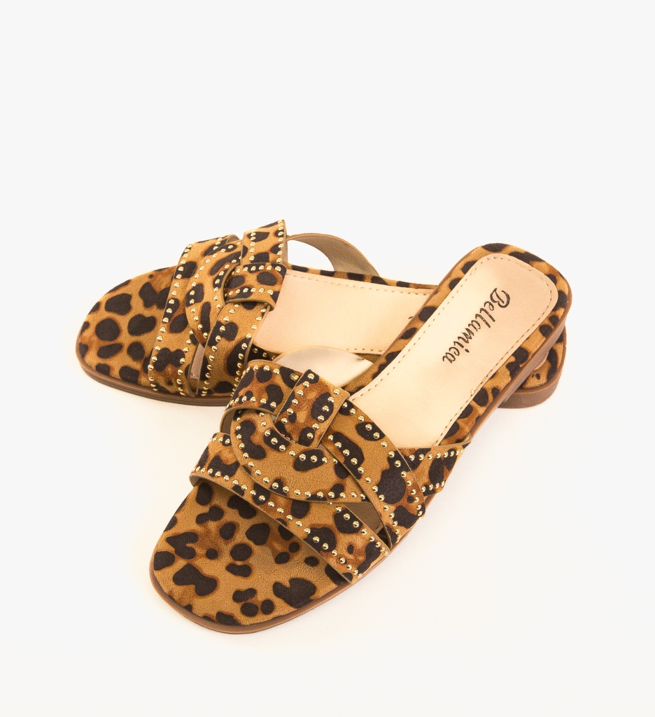 Papuci dama Gentry Animal Print - 4 | YEO