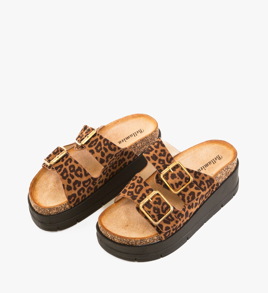 Papuci dama Olive Animal Print - 4 | YEO