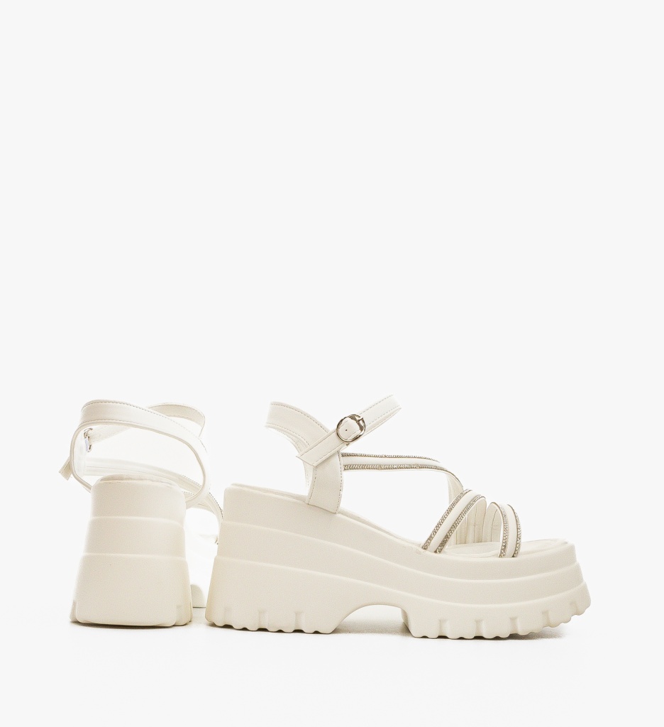 Platforme dama Grymyz Albe - 2 | YEO