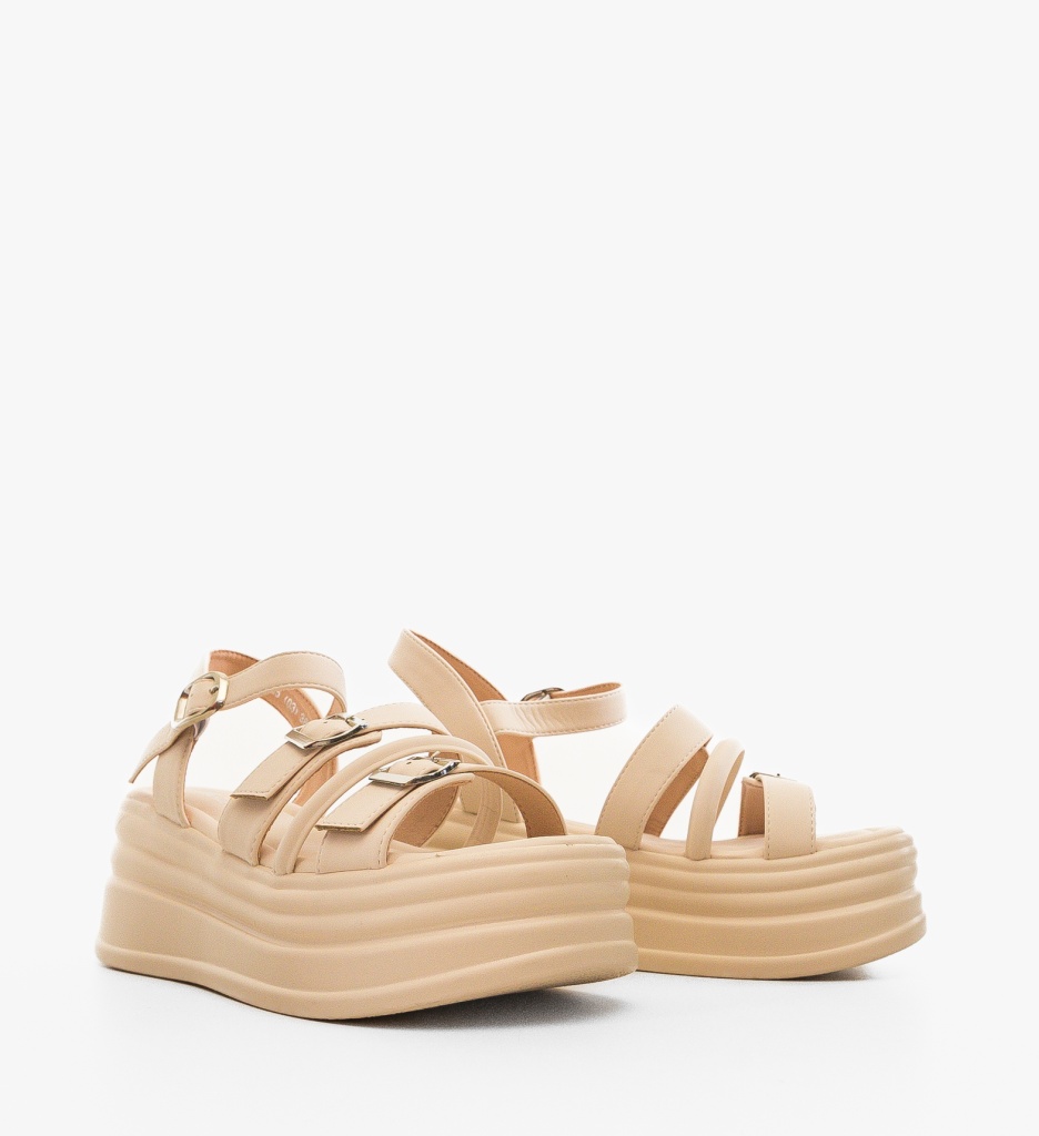 Platforme dama Panfa Bej - 5 | YEO