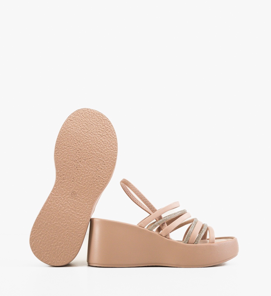 Platforme dama Popry Bej - 3 | YEO
