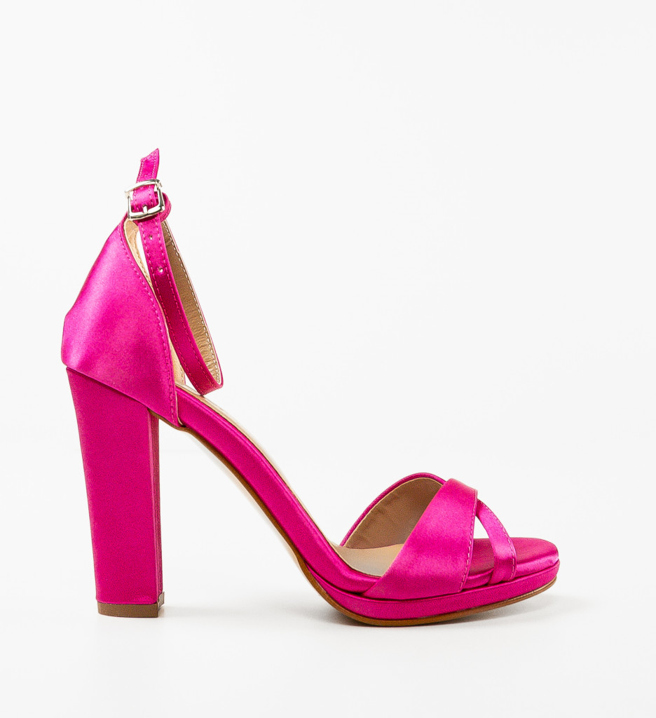 Sandale cu toc Ardes Fuchsia - 4 | YEO