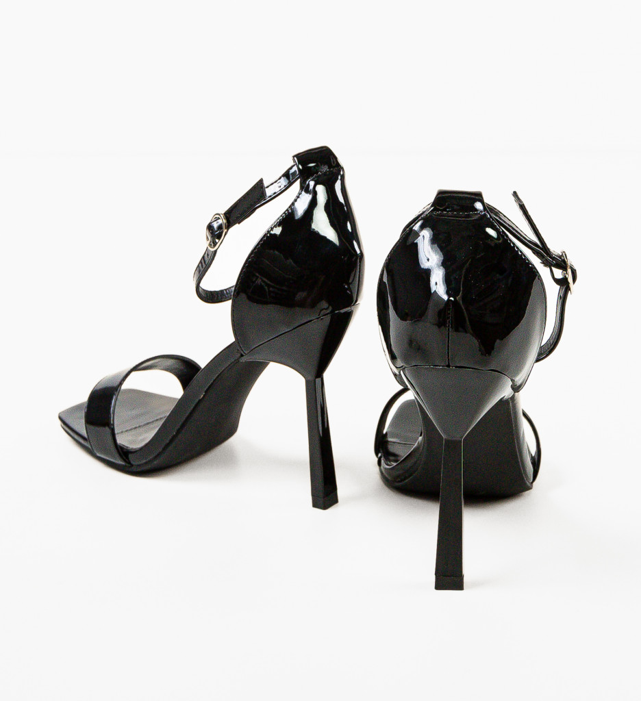 Poze Sandale cu toc Barbu Negre depurtat.ro 